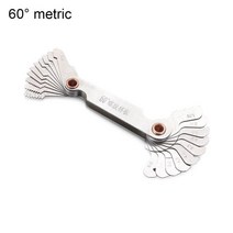 측량 55/60 Degree Metric 인치 나사 플러그 게이지 기어 피치 측정 탄소강 센터 선반 조합 도구, 02 60 degree metric