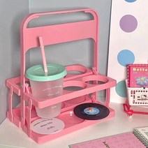 디자인위로 음료수 캐리어 6구 레드, 1개