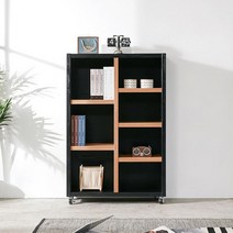깔끔한 서재 거실용 이동식 책장 840 (8색) 장식장 서류 LP 책방 오픈 벽면, 화이트