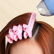 뿌리 볼륨 집게 3P 셀프 헤어 펌 브러쉬 빗 롤 핀 집게핀 구르프 앞머리 웨이브 파마, 연보라3P