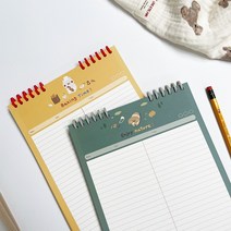 [볼터치들] 하프라인 줄 노트패드 제본버전 2color (B5 120g), 레드, 추가(앞뒤2장), Enjoy nature