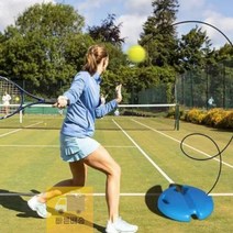 테니스_연습용_초보_연습기_테니스라켓_훈련_공_혼자_운동_셀프_리턴볼_LW 804C, E연습용라켓 성인블랙