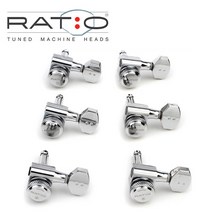 Graphtech - Electric Ratio Locking 6-Line Staggered Contemporary Mini / 그라프텍 락킹 헤드머신 Chrome (PRL-9721-C0), *, *