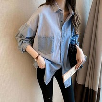 기본 데님 셔츠 하늘비즈 C10 L689V447