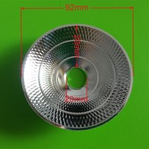 92mm 124mm 대형 광학 반사경 렌즈 1 개 구형 표면 포물선 보우 COB 광원 반사 컵, 92x20x20mm