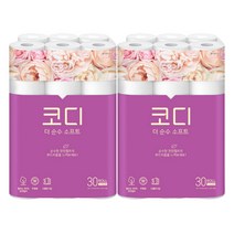 코디 천연펄프 더 순수 소프트 27m 30롤 2팩