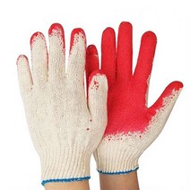 국산 적색 반코팅장갑 목장갑 30켤레, 30개