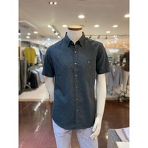 올젠 올젠 2022S/S 린넨 솔리드 반팔 셔츠 ZOC2WC1355