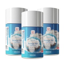 아로마 에어 자동분사방향제/화장실용/향캔 리필 280ml x 3개, 코튼