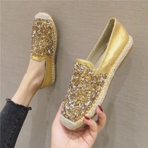 글리터 슬립온 여자 반짝이 플랫 슈즈 로퍼 단화 F9910