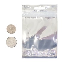소형 은박 지퍼백 비닐 포장지 전면 투명 가로 8.5cm 세로 13cm 100매셋트, 100매 1셋트