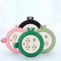 러그박스 3M USB 2포트 3구 캠핑릴선 전기릴선 코드릴, USB 3M 그린 코드릴
