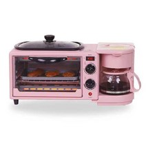 빵굽는기계 식빵기계 가정용 제빵기 가정용 전기 미니 오븐 토스터 핫도그 기계 주방 요리 로티 메이커, 02 분홍색_02 EU