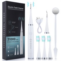 전기 초음파 치아 클리너 치과 치석 제거제 치아 청소 미백 스케일러 치과 치석 제거제 구강 세척기, 협력사, 하얀색