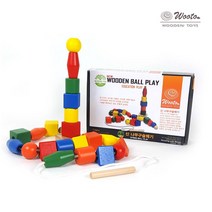 우토 신나무구슬꿰기 / (구슬꿰기/실꿰기/가베/원목교구/인형/교육완구/장난감 추천)