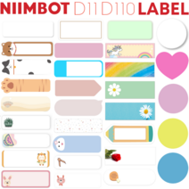 Niimbot D11 / D110 라벨프린터 라벨지, 케이블 라벨 WHITE