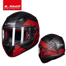 Capacete LS2 FF353 풀페이스 오토바이 헬멧 ls2 빠른 ABS 안전 구조 남녀 공용 모터사이클 안전 장비, red varied+L