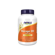 NOW 보충제 보리지 오일 1000mg GLA(감마 리놀렌산) 240mg 소프트젤 120개 미국직송 318145, 120 Count (Pack of 1)