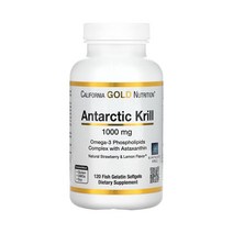 캘리포니아 골드 CGN 남극 크릴오일 Antarctic Krill 1000mg 120캡슐, 120정, 1개