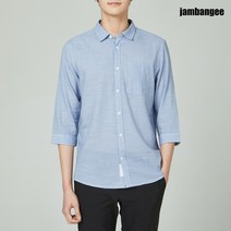 남성 뱀부 7부 슬럽셔츠 블루 WJ2WWH11-BL