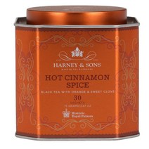 Harney & Sons Hot Cinnamon Spice Tea 하니앤손스 핫 시나몬 스파이스 블랙티 틴케이스 티백 30개입 2팩