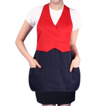 DAE51 레스토랑 카지노 호텔 서빙 바텐더 조끼 앞치마, DAE51 빨강+곤색