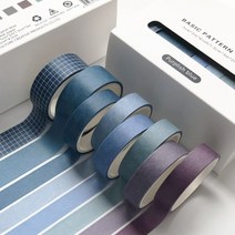 DSM 감성디자인10 마스킹테이프 8개입, 1세트, 퍼블리쉬 블루