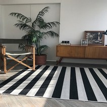 [라이크리빙] 벨기에 사이잘룩 스트라이프 수입 러그_200x290cm