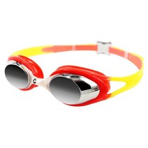 Barracuda CARNAVAL 주니어 수영 고글 실버 미러 렌즈 (34710) 레드, Red