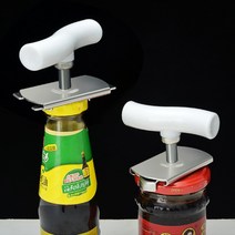 캔따개 병따개 유리 오프너 유리병 따는 도구 2개 세트, 6 in 1 블랙 그레이-2개