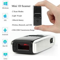 택배 스캐너 휴대용 미니 1D 2.4G 무선 바코드 안드로이드 IOS 레이저 리더용