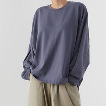 바이오워싱 루즈핏티셔츠 컬러좋은 가을티셔츠