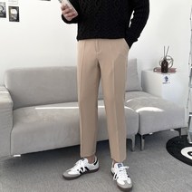 시크릿밴딩 스판 10부 테이퍼드 슬림 일자핏 사계절 슬랙스