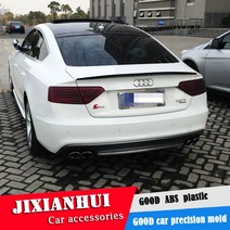 아우디 A5 SPOILER 2007-2014 AUDI A5 C 스포일러 ACKXV ABS 플라스틱 소재 자동차 후면 윙 컬러 리어 스포일러, Black