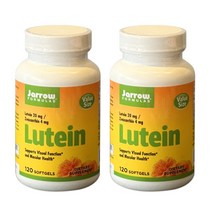 자로우 Jarrow Formulas 포뮬러스 Lutein 루테인 20 mg 120소프트겔, 120정, 2개