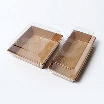 크라프트정사각샌드위치케이스 50개 샌드위치포장용기, 없음, 크라프트 직사각 샌드위치케이스 50개