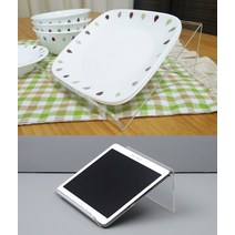 경사형 중형 투명 아크릴 매장 중형 평대 테블릿 공예품 접시 도자기 다기 진열대