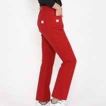 여성 골프웨어 옆밴드나염 부츠컷 여름골프바지 스판