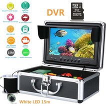 어군탐지기 어탐기 수중카메라 GAMWATER9 인치 DVR 수중 낚시 비디오 카메라 100, 04 White  LED 15M Cable