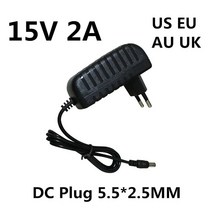 마샬 스톡웰 휴대용 블루투스 스피커용 15V 2A AC DC 어댑터 충전기, 03 UK_01 15V 2A