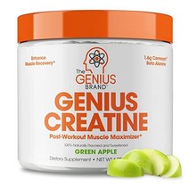 아르기닌 Genius Micronized Creatine Monohydrate Powder Post Workout Supplement Green Apple - 100% Natu