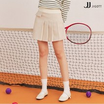JJ지고트 플랩 장식 하프 플리츠 스커트 GLAP0SK11