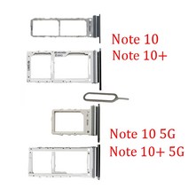 유심 카드 트레이 samsung note 10 plus 10+ 5g galaxy note 10+ original phone sim chip micro sd 카드 트레이 홀더, 노트 10 플러스 블랙