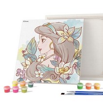 바보사랑 아이러브페인팅 DIY캔버스형 디즈니 그림그리기 20x20cm 자스민.아이러브페인팅