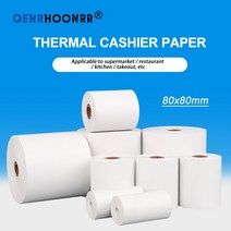 감열지 80x80mm POS 프린터 1 롤 모바일 블루투스 금전 등록기 종이 롤링 pos 환대