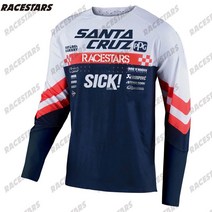 바이크 티셔츠 져지 SANTACRUZ 자전거 활강 라이딩 마운틴 크로스 바이크 긴팔 티셔츠 루즈핏 드라이 탑
