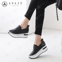 기타 [애슬릿] 발 편한 키높이 큐빅 스타 슬립온 운동화