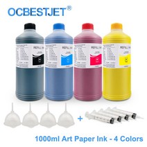 [해외] 1000 미리리터 4 색 Art Paper 잉크 Art Pigment 잉크 dn에 대한 epson al-300dnf 위한 T50 T60 P50 R200 R230 R260, 상세내용표시
