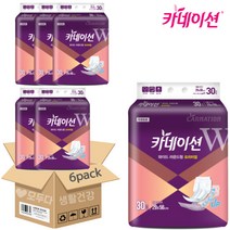 카네이션 와이드 라운드 패드 고급 30매입 x 6팩 흡수력UP 사이즈UP, 6개, 30개