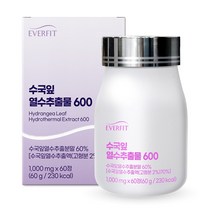 에버핏 수국잎 열수 추출물 1000mg 60정 (2개월분), 1박스